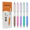 Wrapables Whisper Motion Silent Retractable Gel Pen Set (5 Pack), 0.5mm Fine Point, for Home, Office, Work, Colored Ink, Coastal Chic